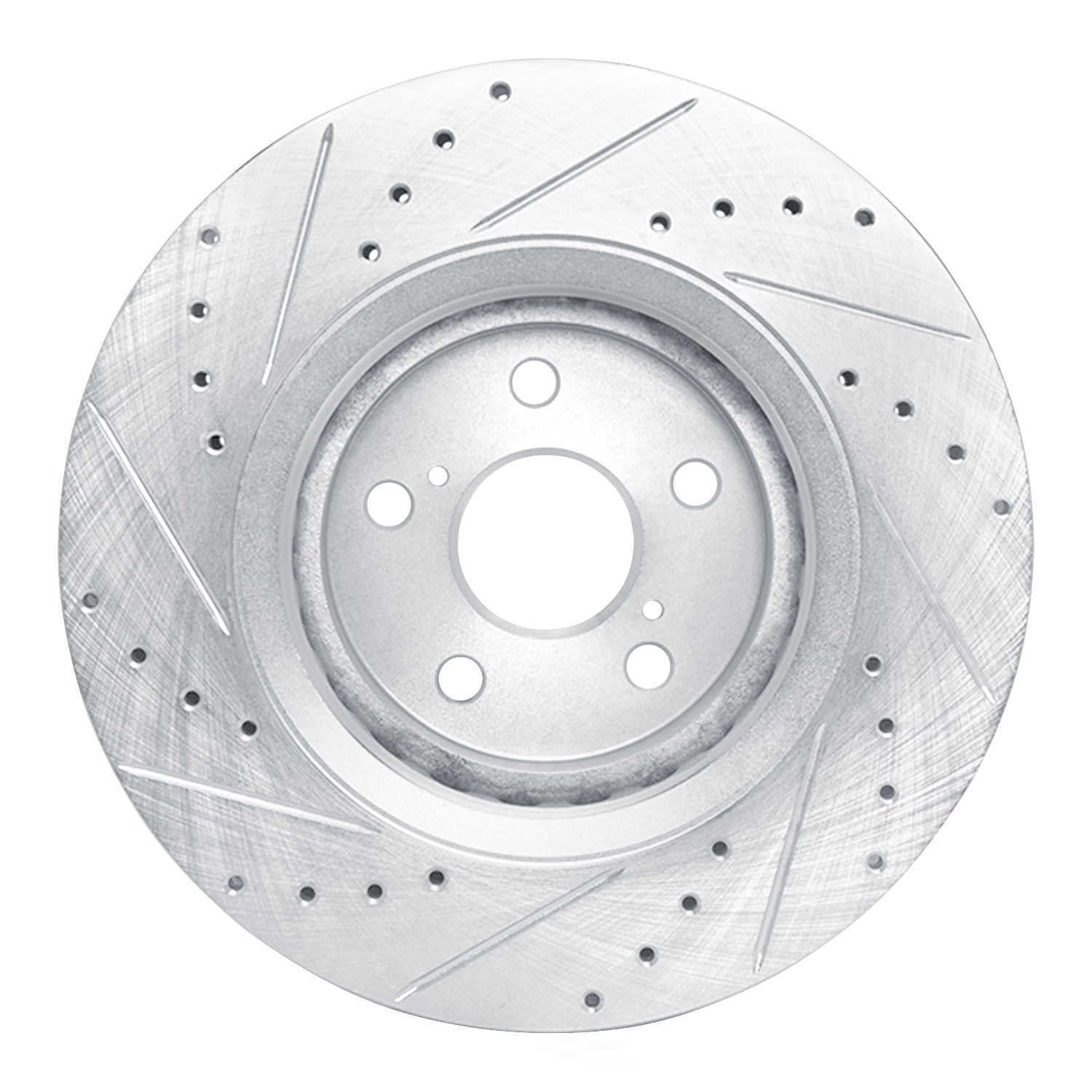 Dynamic Friction Company 631-75043R DFC Brake Rotor - Drilled And Slotted - Silver