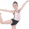 thumbnail image 4 of Kids Girls Ballet Leotard Gym Dresses, Print Gymnastics Suit Dancewear Stretchy Onesies, 3-14 Y, 4 of 7