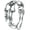 01 Skeleton/Stainless(Large), variant on Gothic Skull Bracelets for Men Women, Stainless Steel/18K Gold Plated/Silver Black Punk Skeleton Head Chain Bracelet Party Accessories for Rapper Biker