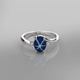 thumbnail image 2 of 925 Sterling Silver Vintage Star Sapphire Ring Blue Star Sapphire Ring Silver Lindy Star Ring, 2 of 2