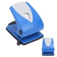 thumbnail image 4 of Perforadora manual, perforadora de 2 orificios para papel de oficina, perforadora manual de hojas sueltas, máquina perforadora ajustable para papelería(Azul), 4 of 14