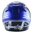 thumbnail image 3 of WOW Motorcycle HJM Street Bike Full Face Helmet + Motorcycle Bluetooth Headset: Racing Star Blue, 3 of 6