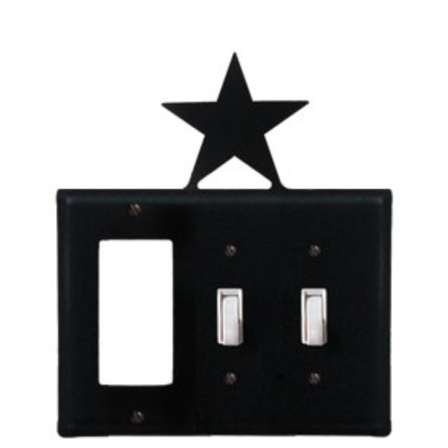 Estrella - Cubierta de interruptor doble y GFI simple(EGSS-45) Village Wrought Iron EGSS-45