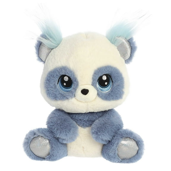 Aurora - Medium Blue Enchanted - 9.5" Peony Panda - Sparkling Stuffed Animal