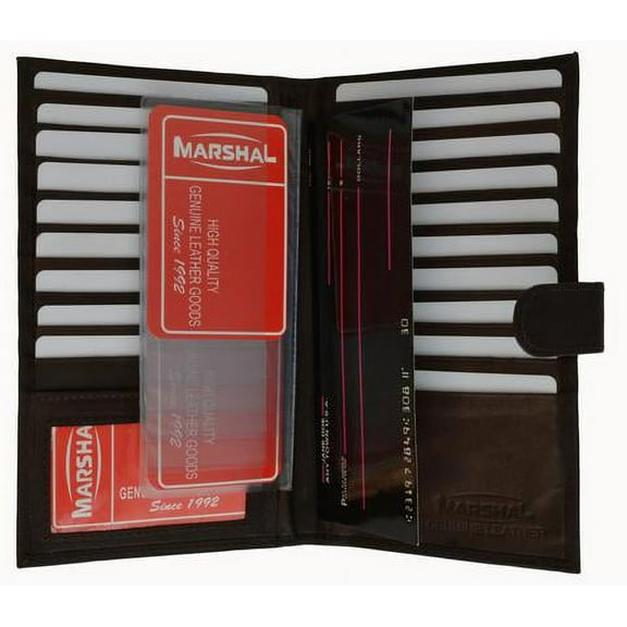 Genuine cowhide leather Multi Credit Card ID Holder with snap closure 1629 CF