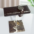 thumbnail image 3 of jifeng PU Leather Watch Holder Display Stand Base Storage Bar Black Organizer Crocodile pattern, 3 of 7