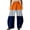 Orange, variant on Spring Fall Essentials Casual Clothing Lady's Four Pocketed Double Printed Casual Pants Summer Casual Pants for Women