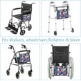 thumbnail image 3 of AMQTSLM Catheter Bag Covers for Wheelchairs, Wheelchair Under Basket for Infusion Bag, Urinary Drainage Bag Holder, A Dignified of Wheelchair Storage Bag, Wheelchair Urine Bag Holder, Floral#1, 3 of 6