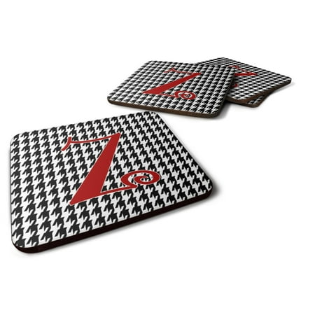 

Carolines Treasures CJ1035-ZFC Letter Z Initial Monogram - Houndstooth Black Foam Coaster Set of 4 3 1/2 x 3 1/2