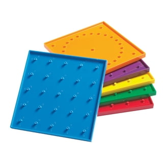 Wooden Geoboard Figures and Shapes Learning Toy with Pattern Cards and  Rubber Bands Matrix 8x8/7x7 for Kids 3 Years Old and Up