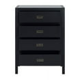 Chateau Lyon Annabelle Four Drawer Solid Wood Black Dresser