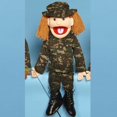thumbnail image 1 of Sunny Toys 28 "Chica de pelo moreno en uniforme militar títere de cuerpo entero Globee 683987464500, 1 of 1