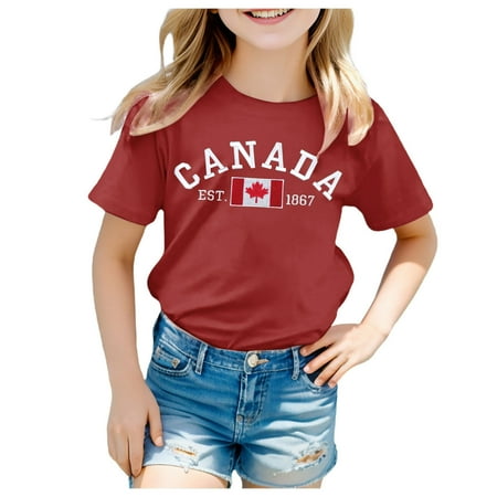 

Canada Day Shirts Canada Flag Embroidered Graphic Shirt Canadian Maple Leaf Short Sleeve July 1st Patriotic Tee
