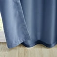 thumbnail image 3 of Home Essence Tiler Solid Blue Tie-Top Faux Linen Single Window Panel Curtain, 40” X 84”, 3 of 7