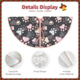 thumbnail image 3 of Lukts Colorful Paws Of Dog Print Color Life Christmas Tree Skirt, Winter Holiday Tree Mat Decoration ,Can be Used as A Shawl-30", 3 of 6