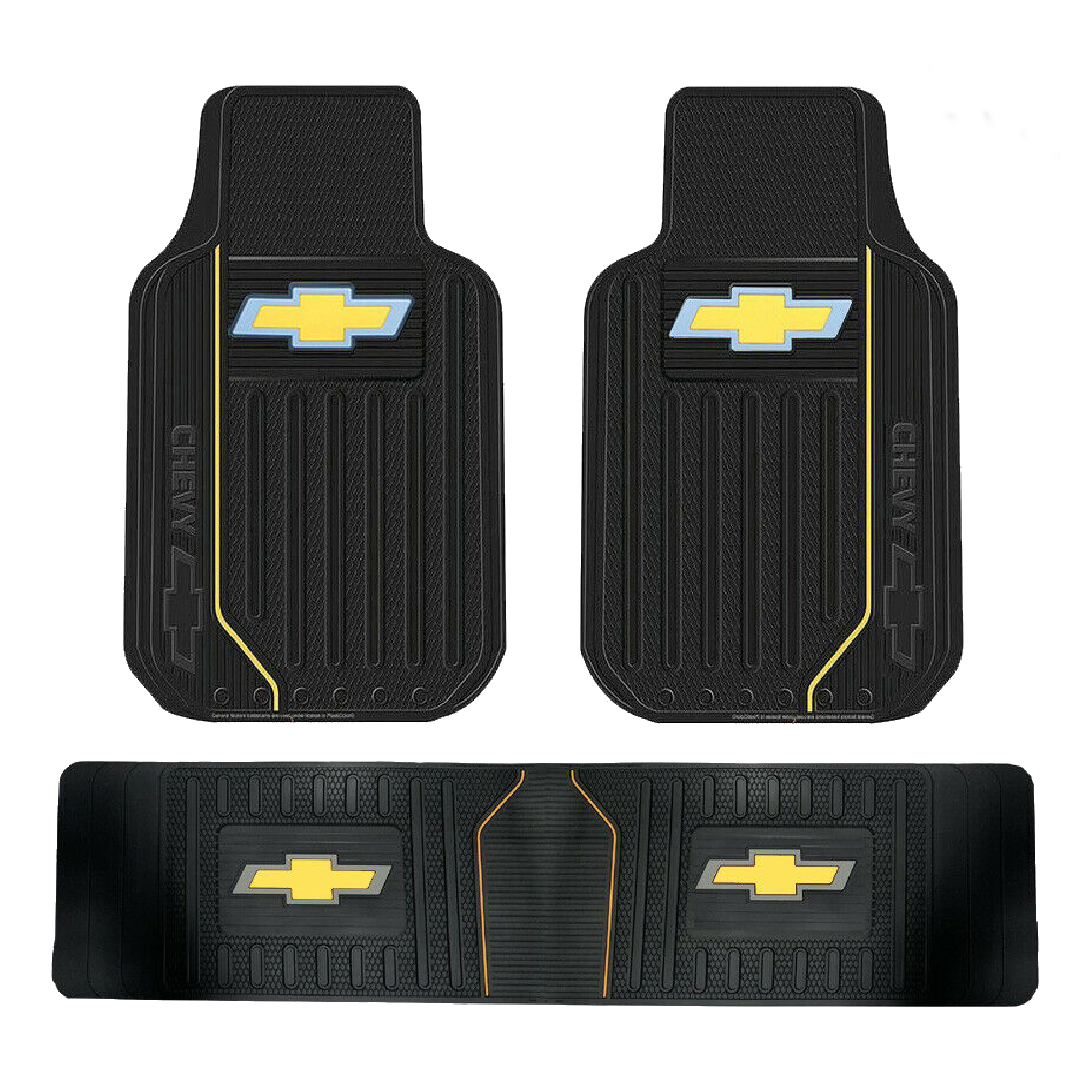 PlastiColors Jeep Elite Series All Weather Rubber Floor Mats – 4pcs Front & Rear With Jeep Logo