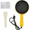 thumbnail image 5 of Nonstick Pan Mini Skillet,450W 5.9Inch Mini Stainless Steel Skillet Electric Frying Pan with Wooden Spatula,Small Electric Egg Frying Pan for Dumpling Bacon Ham (Yellow), 5 of 9