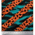 thumbnail image 1 of Soimoi Green Velvet Fabric Leopard & Wild Animal Skin Printed Craft Fabric by The Yard 58 Inch Wide, 1 of 3