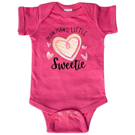 

Inktastic Mawmaw s Little Sweetie with Pink Heart Cookie Gift Baby Boy or Baby Girl Bodysuit