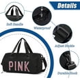 thumbnail image 3 of AOUNQ Gym Bag Sports Travel Duffel Bags for Women Weekender Overnight Tote Carry on Bag with Shoes Compartment Black, 3 of 6