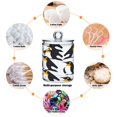 thumbnail image 4 of Clear Storage Jar 2.75x 4.13 Inches One Sizex4 Cotton Swabs Cans Translucent Plasticental Floss Cans Cotton Pads Cans Bathroom Canisters Black Penguin, 4 of 7