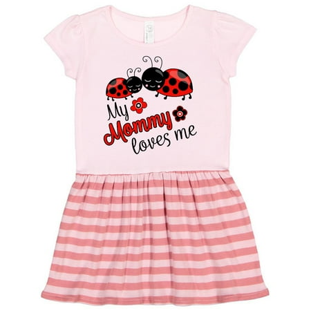 

Inktastic My Mommy Loves Me with Cute Ladybugs Gift Toddler Girl Dress