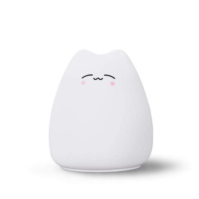 LED Night Lights ,Cat Silicone Cute Night Light with Touch - Portable and Color Changing Bright Night Lamp