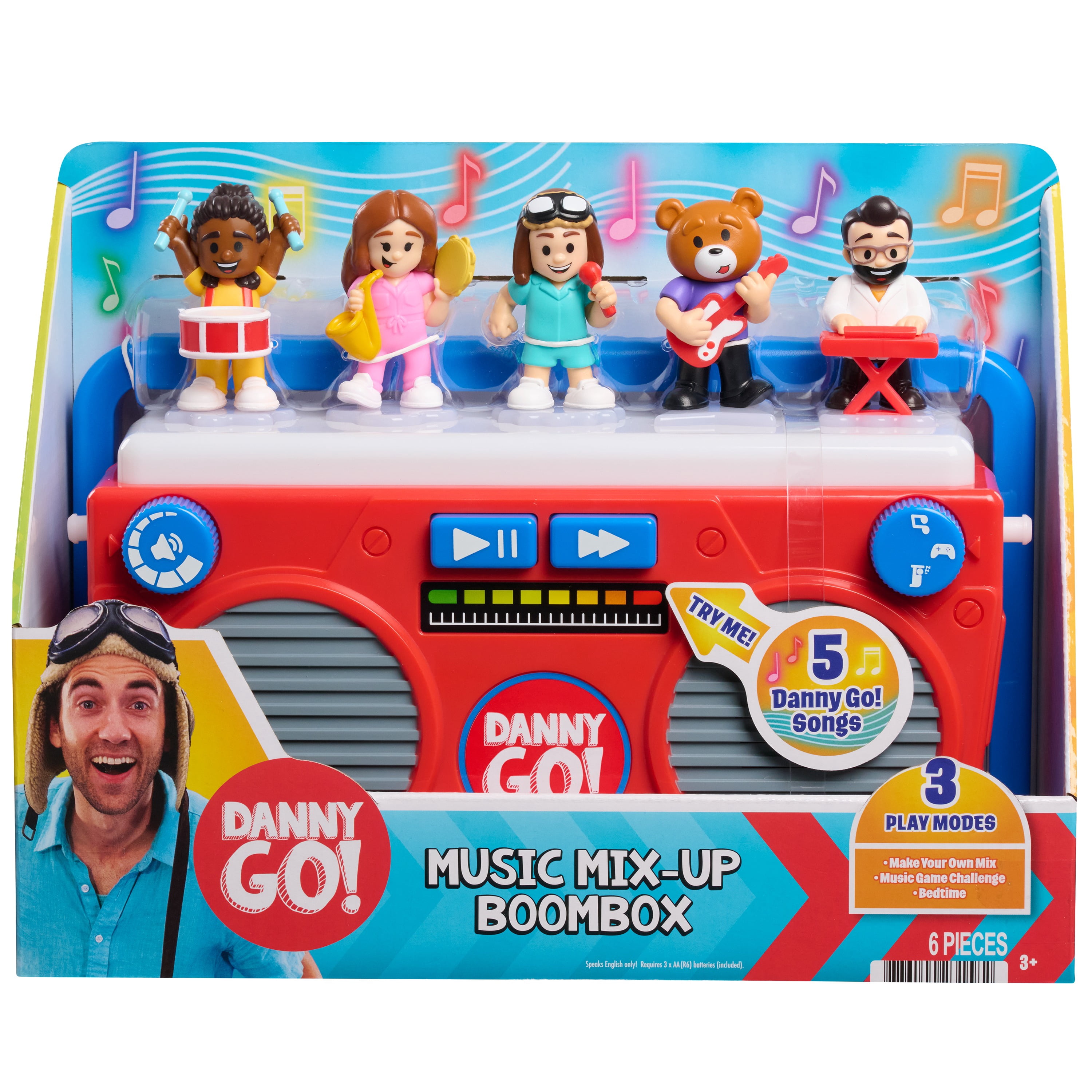 Danny Go! Music Mix-Up Boombox - Jouet sonore interactif pour enfants d’âge préscolaire et primaire inspiré de l’émission Danny Go!