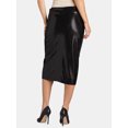 thumbnail image 3 of Time and Tru Women's Sequin Skirt with Side Slit, Sizes XS-XXXL, 3 of 5