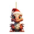 thumbnail image 2 of CoreLiving Cute Dragon Ornament for Christmas Tree, 80mm Glossy Acrylic Dinosaur & Dragon Decor, Holiday Party Supplies for Home Office Xmas Decorating, 2 of 5