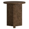 thumbnail image 4 of Evelyn&Zoe Scandinavian 20" Wide Espresso Burl Side Table, 4 of 5