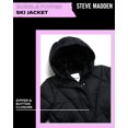 thumbnail image 3 of Abrigo de invierno acolchado con estampado de burbujas Steve Madden Heavyweight, 3 of 7