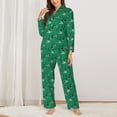 thumbnail image 2 of Pofeuu Duck Mallard Flying Pose Print Womens Pajamas Set Long Sleeve Sleepwear Button Down Nightwear Soft Pj Lounge Sets Button Down Pajamas Women-Large, 2 of 7