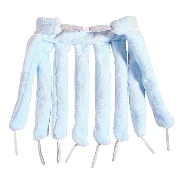 Rizadores suaves reutilizables y portátiles, accesorios de belleza, diadema con rizador de pelo. Azul