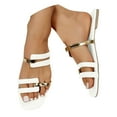 thumbnail image 3 of IUJSOY Slippers for Women Square Open Toe Sandals Slip on Slides Shoes Summer Beach Casual Flats, 3 of 8
