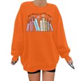 thumbnail image 2 of SONXAHE Women's Letter Print Crew Neck Sweatshirt Oversized Relaxed Sweatshirts Book Lover Fall Pullover Tops, 2 of 4