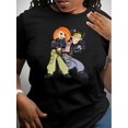thumbnail image 1 of Chic & Comfy Women's Graphic Tee - Casual Round Neck Short Sleeve T-Shirt with Unique Boy & Girl Print, Stretchy Polyester Blend, Machine Washable - Perfect for Summer, 1 of 6