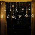 thumbnail image 5 of 12 Sterne Led Lichterkette, Lichtervorhang Weihnachtslichter Sternenvorhang 138 Leds 8 Modi Fr Innen Auen, Weihnachten, Party, Deko, Hochzeit, Garten, 5 of 5