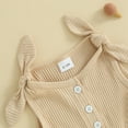 thumbnail image 5 of Bagilaanoe Toddler Baby Girl Summer Jumpsuit Sleeveless Ribbed Bodysuit 6M 12M 18M 24M 3T 4T Kids Knitted One Piece Romper, 5 of 7