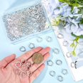 thumbnail image 3 of 1 Box 120Pcs 3 Styles Heart Beads Frame Flower Bead Frames Hollow Antique Silver Alloy Round Ring Metal Link Spacer Connector Beads for Jewelry Making Bracelet Beading Supplies DIY Crafts, 3 of 6