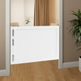 thumbnail image 3 of Modern Partition Door, 35.4x23.6in White Finish, Auto-Close Adjustable Hinges, for Home Office, Cafe and Kitchen, 3 of 15