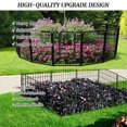 thumbnail image 3 of Jhsomdr Decorative Garden Metal Fence 92ft(L)×32in(H) 40 Panels Wire Rustproof Animal Barrier Border Heavy Duty Iron Landscape Edging Privacy Fencing Patio Flower Bed for Yard Outdoor Fences, 3 of 7