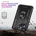 thumbnail image 3 of ELEHOLD Hybrid Rugged Case for iPhone 16 Pro Max Full Body Protection with Metal Magnetic 360° Rotating Ring Holder Kickstand Shockproof Heavy Duty Case for iPhone 16 Pro Max,Black, 3 of 6