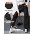 thumbnail image 4 of Eddoyee Womens High Waist Cargo Wide Leg Denim Pants Stretch Casual Jeans S-XXL, 4 of 6