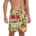 thumbnail image 2 of Fuzoiu Vehicles Print Pajama Shorts for Men, Men's Pajama Bottoms,Mens Lounge Sleepwear,Pajama Pants with Pocket-Small, 2 of 6