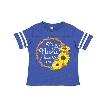 

Inktastic My Nana Loves Me with Sunflower Wreath Gift Toddler Boy or Toddler Girl T-Shirt