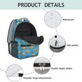 thumbnail image 4 of School Bus and Clouds Blue Pattern Backpack for School, Cute School Bag with Adjustable Shoulder Straps and Padded Back, 15.3"x11"x6.7", 4 of 5