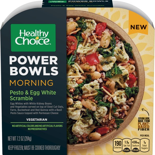 Healthy Choice Power Bowls Pesto & Egg Scramble Vegetarian ...