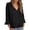 Black, variant on T Shirts for Women Summer Ruffle Long Sleeve V Neck Casual Loose Comfy Work Blouse Tee Womens Tops Green XXL