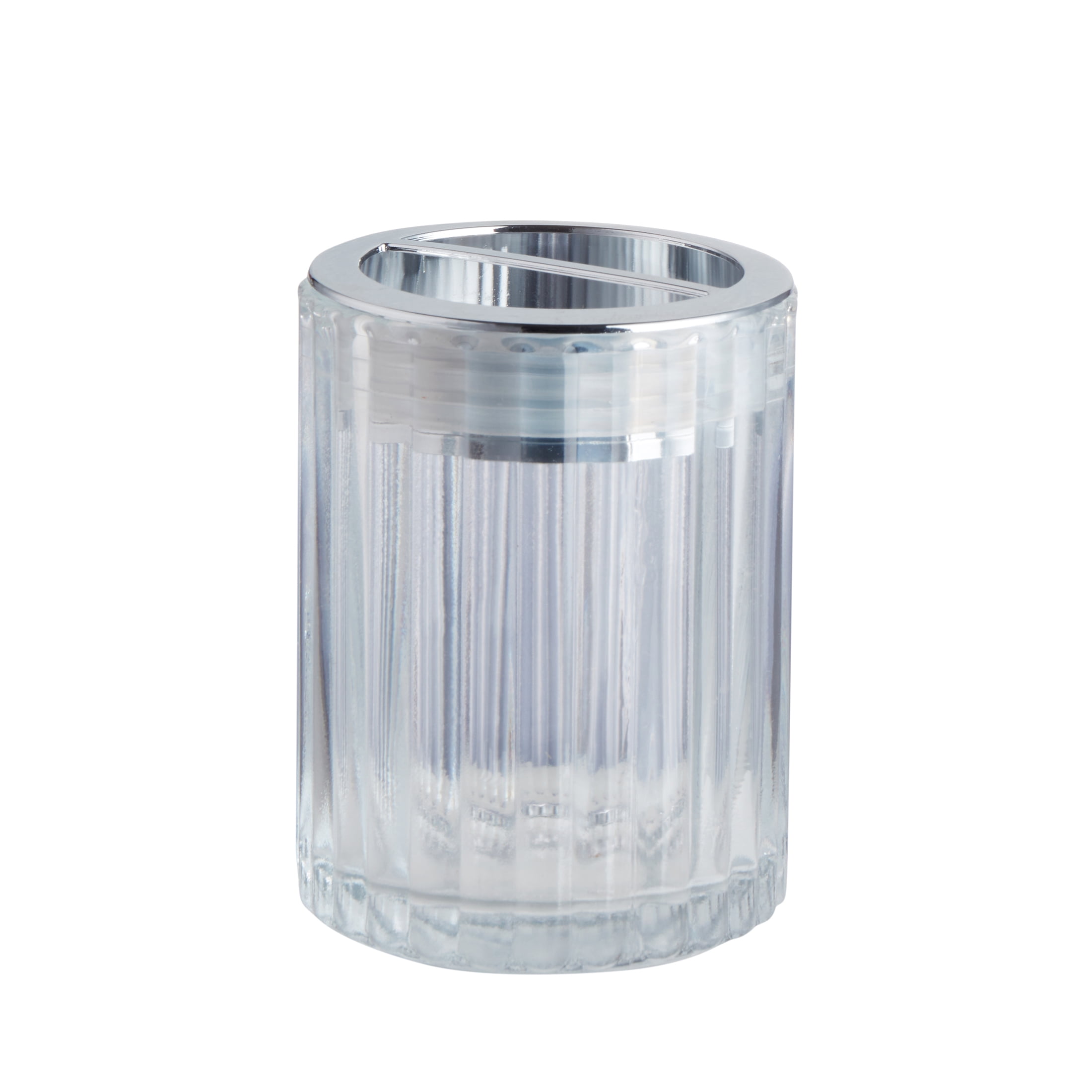 POPULAR BATH SINATRA TUMBLER SILVER RESIN AND CRACKED ICE LOOK 